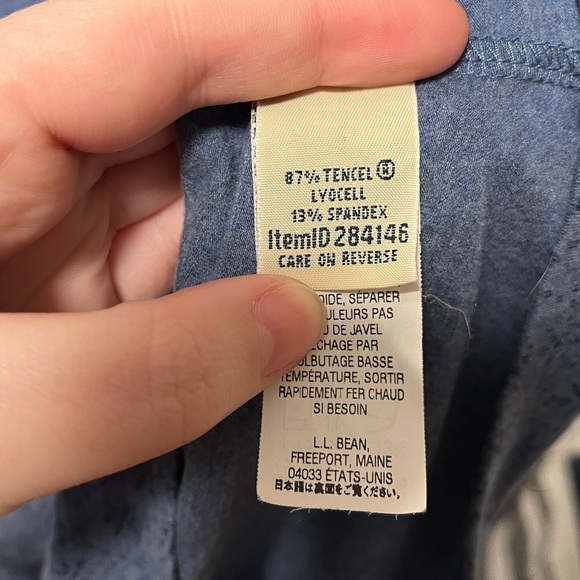 L.L. Bean Women's Long Sleeve V neck‎ Blue Dress size Medium - Picture 5 of 6